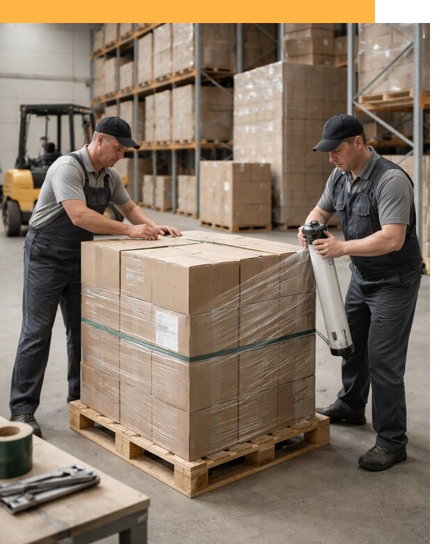 Упаковка и паллетирование грузов от 3591 руб: защита и крепление