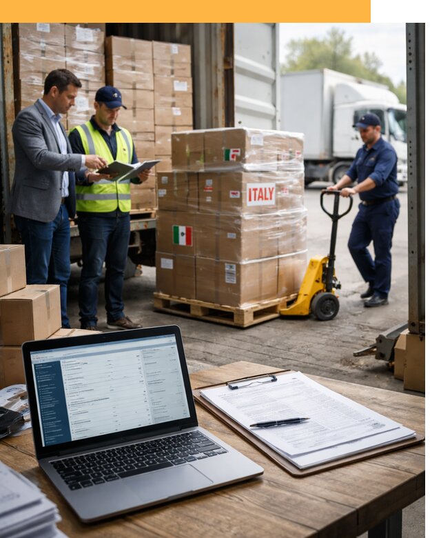 Доставка грузов из Италии: морские и авиаперевозки от 18470