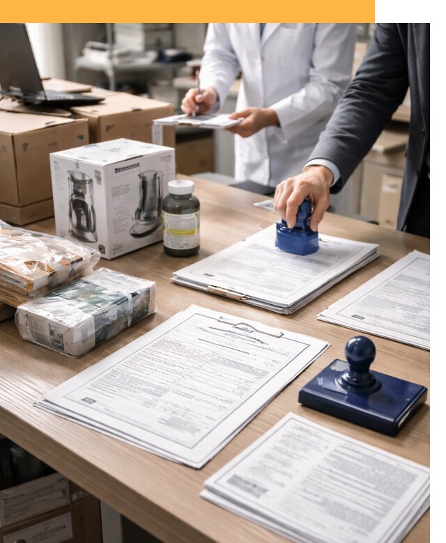 Сертификация импортных товаров от 12313 с таможенным сопровождением